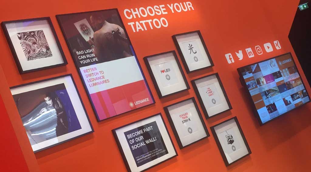 Airbrush Tattoos auf der Light + Building