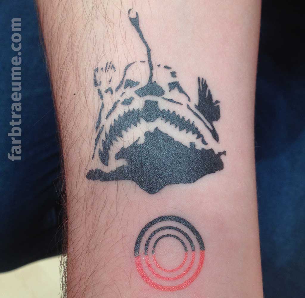 airbrushtattoo-anglerfisch Airbrush-Tattoo "Anglerfisch"