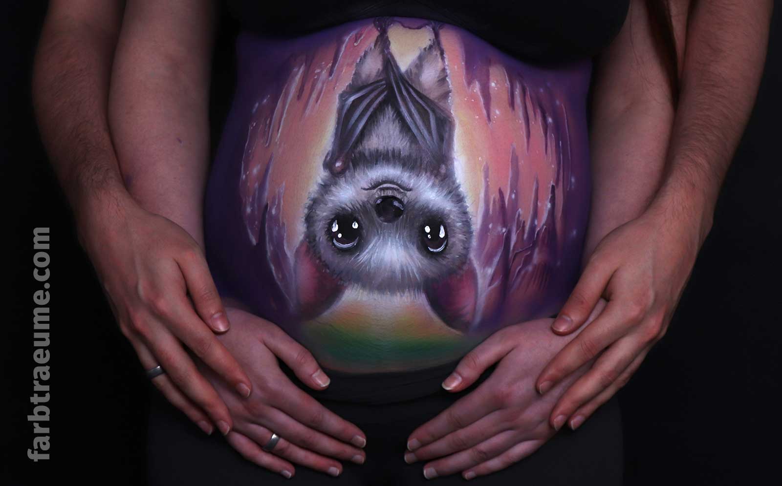 Bellypainting Fledermaus