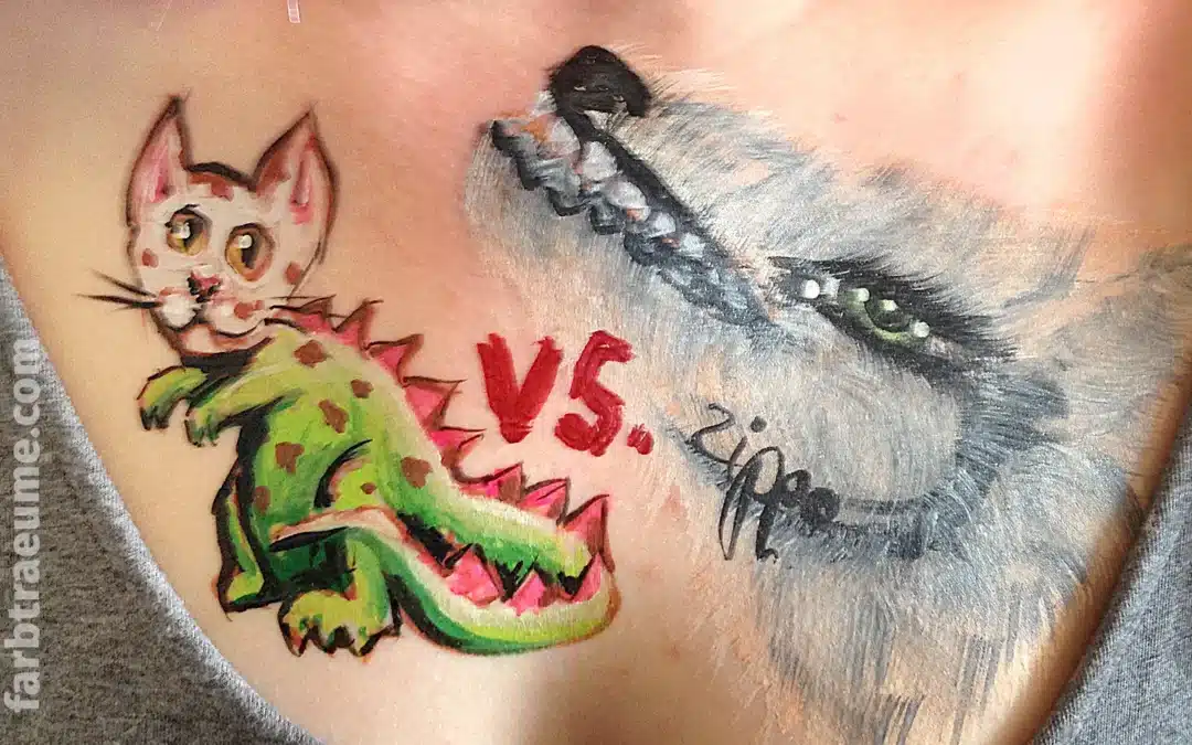 Gästebemalung Paint-Tattoo Catosaurus
