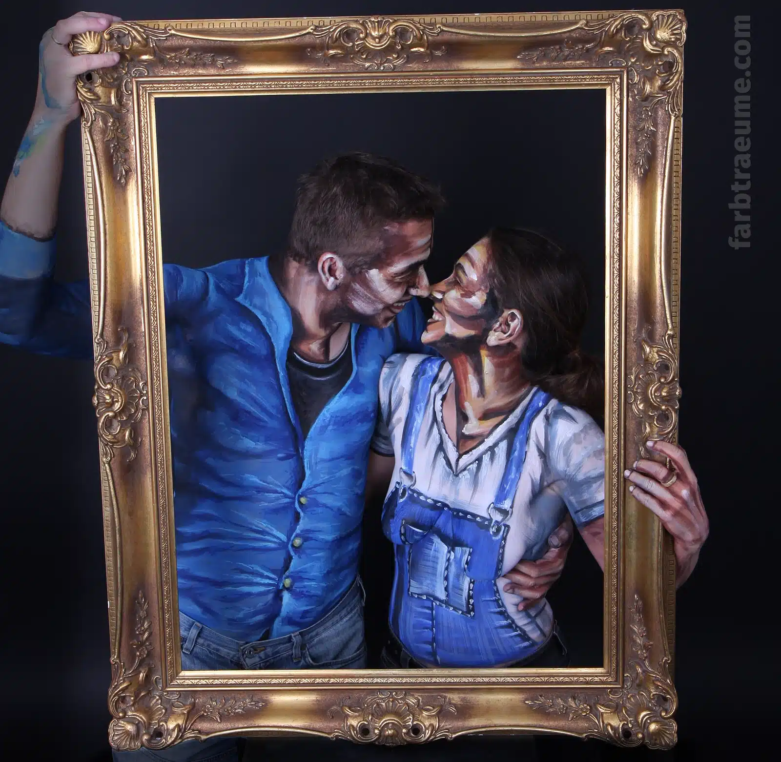 Malerisches Bodypainting-Paar-Kunstwerk